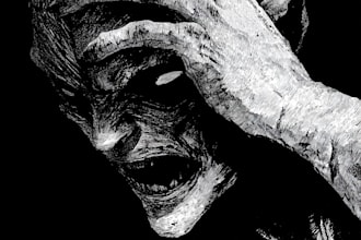 paint realistic horror, dark art for you no ai