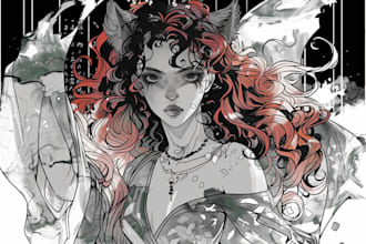 draw art in manga, anime style