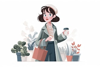 flat vector character illustration for anything