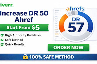 increase your website DR 50 ahref , domain rating 50