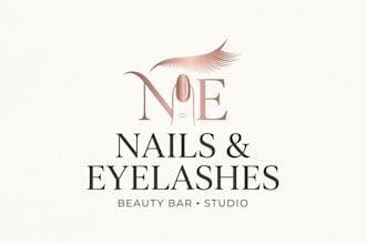design a stylish nails and eyelash logo for your brand