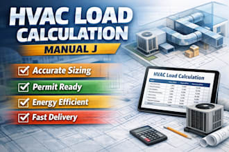 do hvac manual j load calculation for permit hvac sizing USA