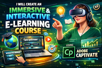 create interactive scorm course using adobe captivate, ispring, articulate 360