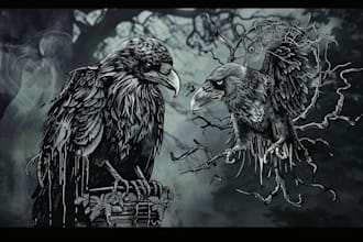 draw dark art illustration