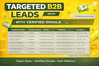 collect targeted b2b leads with emails and contact details