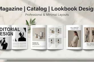 design professional magazine, product catalog, lookbook and editorial layout