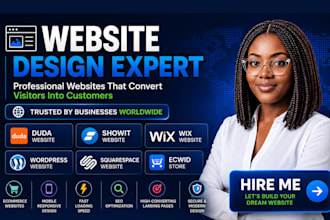 build duda website, showit, ecwid, wix, squarespace, wordpress landing page, SEO