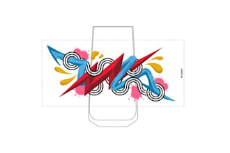 design abstract drinking glasses decoration logo