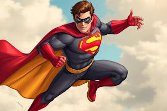 create amazing custom super hero portrait