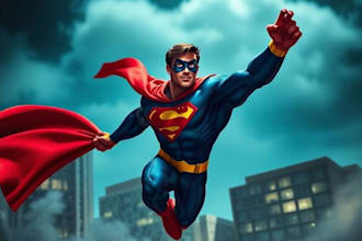 do amazing custom super hero portrait