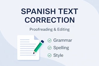 proofread and edit your spanish text professionally