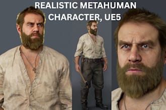 realistic 3d character modeling 3d metahuman character 3d hair for unreal engine