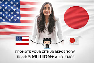 do united states and japan promotion for github repository 5m audience