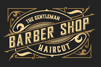 design outstanding barber shop, barber, spa and beauty salon logo