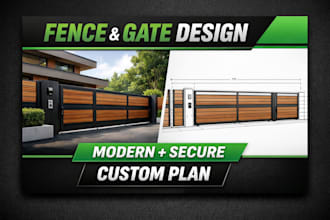 design fence, gate, privacy wall, boundary plan in california oakland