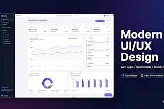 design modern UI UX for website or web app in figma