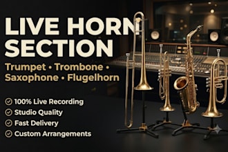 record professional trumpet, trombone, saxophone and horn section