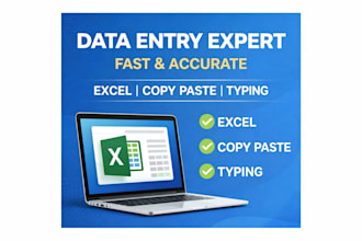 do data entry, copy paste, typing and excel work