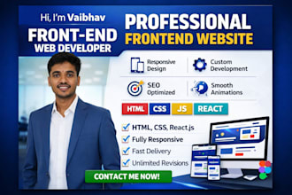 develop a responsive frontend website