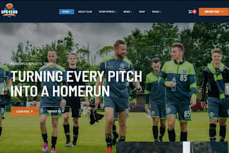design squarespace football academy website soccer training website sports site