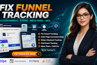 fix clickfunnels meta pixel stripe order page checkout ga4 tracking