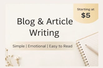 write blog and articles