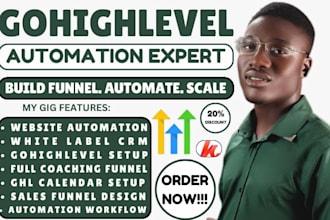 set up your gohighlevel white label CRM funnels and workflow automations
