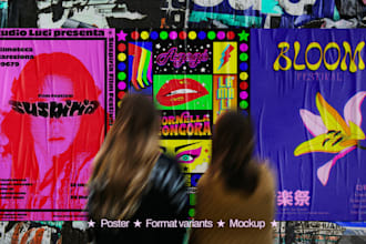 design a bold festival or event poster and key visual