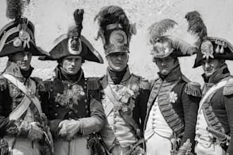 draw history soldiers, warriors, military uniform