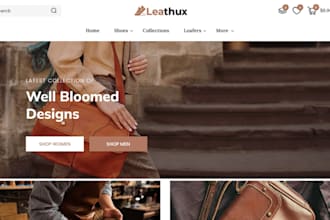 high converting leather bags shopify store shoe store luxury brand website