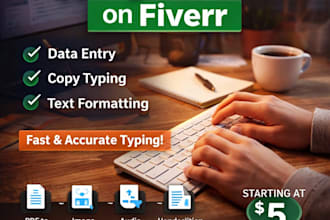 fast and accurate typist PDF to word data entry