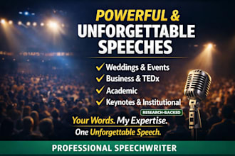 craft a powerful speech that stands out
