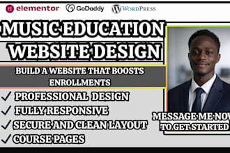 music education site music website design music teacher site music academy site