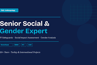 social impact assessment and gender analysis as phd anthropologist