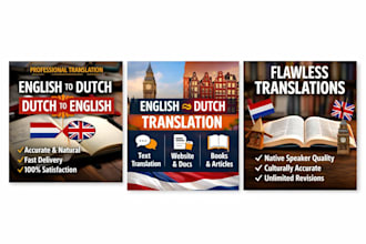 manually translate english to dutch and dutch to english