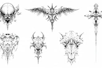 design abstract and geometric customized tattoo