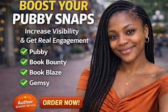 get you snaps on pubby, book bounty, book blaze, and gemsy