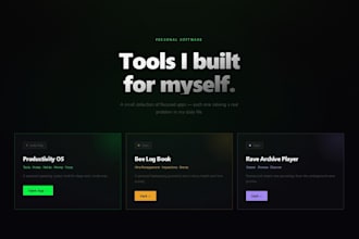 design and build modern personalized web apps and tools