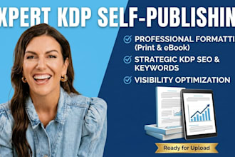 do expert amazon KDP formatting and KDP SEO for self publishing