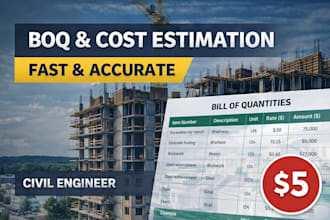 prepare boq and detailed bill of quantities for your project