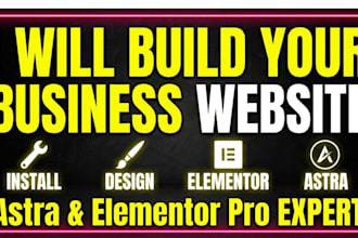 do elementor astra theme pro business website design