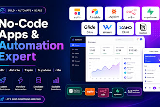 no code softr airtable weweb n8n zapier glide notion bildr noloco xano supabase