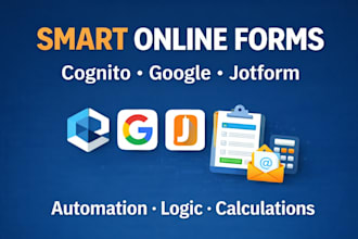 create cognito form, jotform, google form with automation