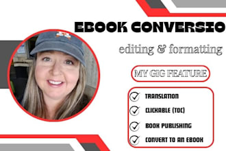 convert and format your PDF word or indesign into kindle epub ebook
