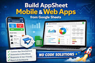build and automate appsheet mobile apps from google sheets data