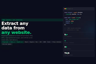 do web scraping and data extraction