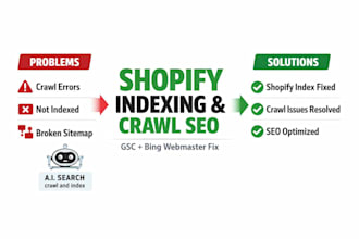 resolve shopify store SEO indexing and crawl errors in gsc or bing webmaster