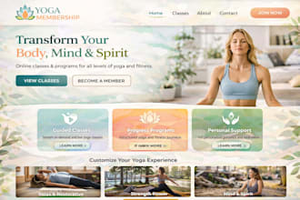 build wix yoga instructors membership website workout program website