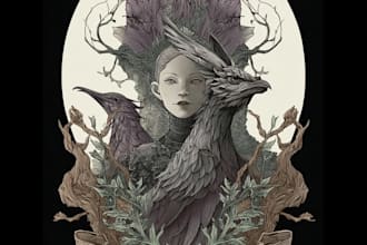 create dark art illustration