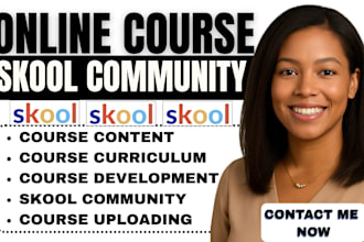 setup skool online community skool online course content creation management